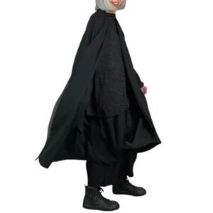 Moyuru Oversize Long Black Kimono Coat Oversized Medium ( fits OS)